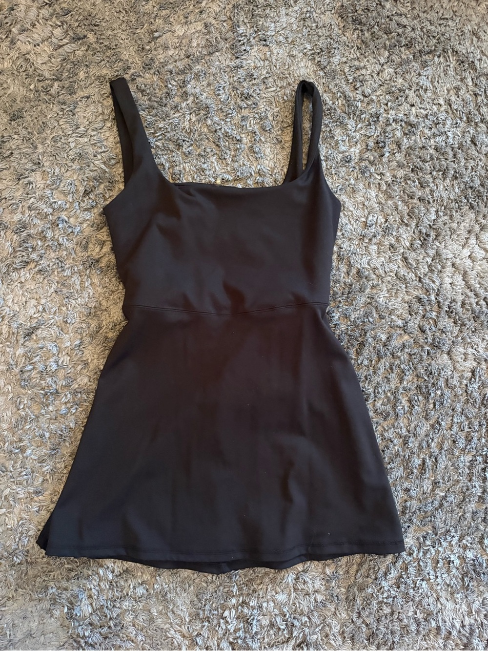 Garage Black Square-Neck Tank Top Workout Dress - Women
